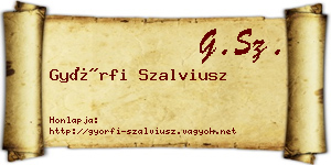 Győrfi Szalviusz névjegykártya